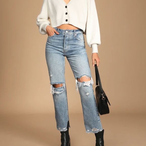 Free People Tapered Baggy Boyfriend - Picture 2 of 6